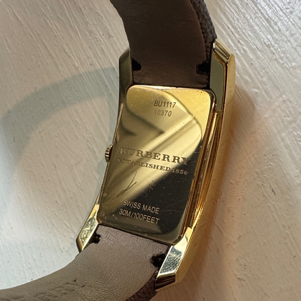 Burberry Gold Rectangular Watch - image 4